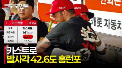 [KIA vs 한화] 엄청난 발사각! KIA 카스트로의 발사각 42.6도 홈런포 | 8.19 | 크보모먼트 | KBO 야구 하이라이트