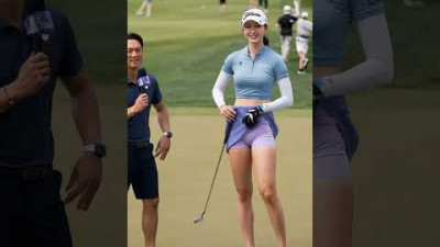 골프장을 술렁이게 한 장신 골퍼의 K-POP 인터뷰 하이라이트????#배구 #golf #워밍 #short #tallwomen #sports