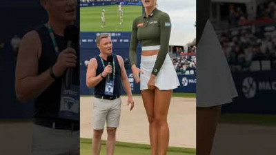 장신 여자 골퍼의 단 한 번 제스처에 모두가 충격 ????⛳#배구 #golf #워밍 #short #tallwomen #sports